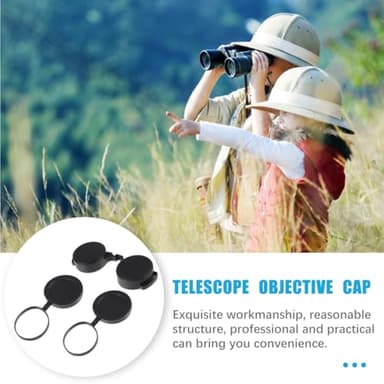 Homoyoyo 6Pcs Optics Binocular Caps Rubber Objective Binocular Lens Covers Rubber Eyepiece Cover Replacement Objective Lens Caps Set Black for Monoculars and Telescopes - Accessories 4.72X2.36X0.39In - Image 9