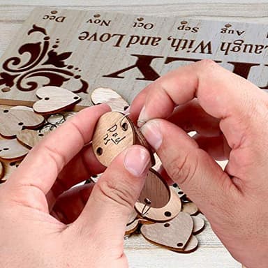 Joy-Leo Family Birthday Reminder Calendar Plaque Wall Hanging with 100 Tags, Help Elderly Mom Grandma Remember Family Birthdays, Best Gifts Ideas for Mom Grandma from Daughter Son Kids, Model JL01 - Image 7