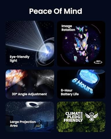 POCOCO Galaxy Star Projector for Bedroom with Replaceable Optical Film Discs, Home Planetarium Night Light Projector with High-Definition Soft Light for Relax, Study, and Meditate, Stress Relief Gifts - Image 6