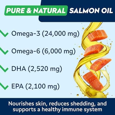 StrellaLab Fish Oil Omega 3 Treats for Dogs (180 Treats) - Allergy & Itch Relief - Skin & Coat Supplement - Joint Health - Wild Alaskan Salmon Oil - Shedding, Itchy Skin Relief - Omega 3 6 9 - EPA&DHA - Image 3