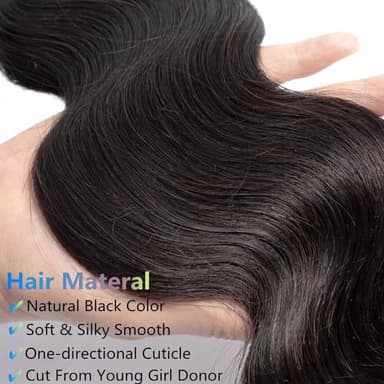 Superfect Brazilian Human Hair Bundles 18 20 22 Inch Body Wave 12A Grade 100% Unprocessed Virgin Hair Weave 3 Bundle Natural Black Hair Extensions - Image 6