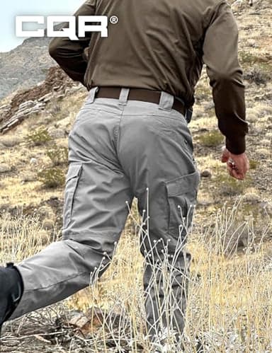 CQR Men's Tactical Pants, Water Resistant Ripstop Cargo Pants, Lightweight EDC Work Hiking Pants, Outdoor Apparel, Raider Mag Pocket Stone, 34W x 32L - Image 4
