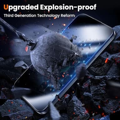 UniqueMe for iPhone 15 Pro Screen Protector - [Military Grade Shatterproof & 9H+ Hardness] Screen Protector 15 Pro Tempered Glass Full Coverage Protection, Easy Installation, 2 Packs - Image 4
