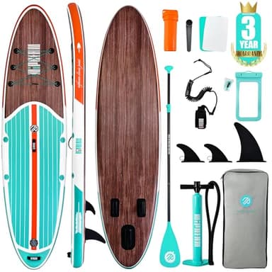 Niphean Inflatable Stand Up Paddle Board with SUP Accessories, Anti-Slip EVA Deck, 10'6'' Inflatable Paddle Boards for Adults & Youth of All Skill Levels - Image 1