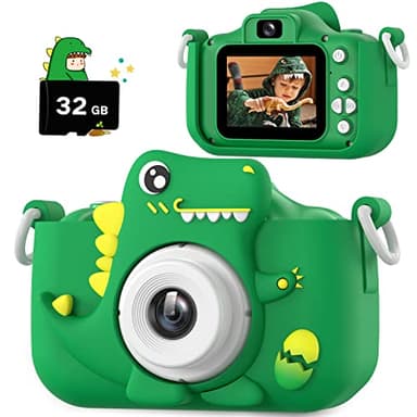 Upgrade Dinosaur Kids Camera, Christmas Birthday Gifts for Girls Boys 3-12, 1080P HD Selfie Digital Video Camera for Toddlers, Cute Portable Little Girls Boys Gifts Toys for 3 4 5 6 7 8 9 Years Old - Image 1