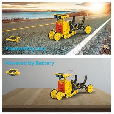 AESGOGO STEM Projects for Kids Ages 8-12, Solar Robot Science Building Kits, Birthday Gifts for 8 9 10 11 12-16 Year Old Boys Girls Teens, Robotics Powered by Sun or Battery(Not Include). - Image 4