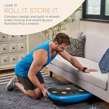 LifePro Rumblex Plus 4D Vibration Plate Exercise Machine - Triple Motor Oscillation, Linear, Pulsation + 3D/4D Motion Vibration Platform/Whole Body Vibration Machine for Weight Loss & Shaping. (Blue) - Image 7