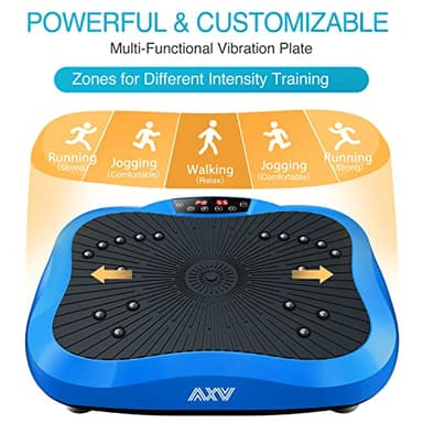 AXV Vibration Plate Exercise Machine Whole Body Workout Portable Mini Vibrate Fitness Platform Lymphatic Drainage Machine for Weight Loss Shaping Toning Wellness Home Gyms Workout - Image 4