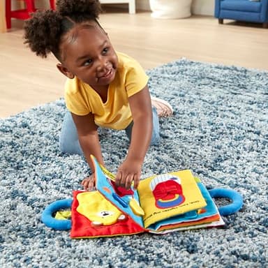 Melissa & Doug K’s Kids My First Activity Book 8-Page Soft Book for Babies and Toddlers Early Learning Developmental Plush Soft Activity for Babies and Toddlers - Image 8