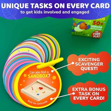 QUOKKA Scavenger Hunt Game for Toddlers 3-5 – 50 Toddler Activities Outdoor Cards Game Set - Fun Educational Play for Preschool Boys and Girls and Early Development - Image 3