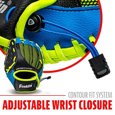 Franklin Sports Teeball/Baseball Glove - Left and Right Handed Youth Fielding Glove - Neo-Grip - Synthetic Leather - 9.0 Inch Left Hand Throw - Ready To Play Glove - Blue - Image 6