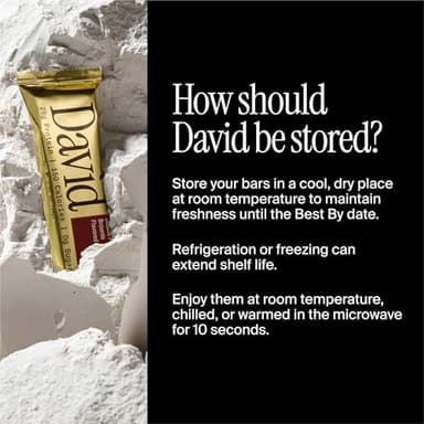 David High Protein Bars No Sugar - Sugar Free Protein Bars, Low Carb, Gluten Free - 28g of Protein, 150 Calories - David Bar On-The-Go Snack - Variety Pack (All Flavors), Pack of 6 - Image 8
