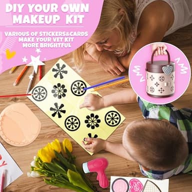 Toy Choi's Kids Pretend Makeup for Girl - 3 in 1 Kids Fake Makeup Girls Toys with Adjustable Strap - Girl Makeup Sets for Toddler Kid Christmas Birthday Gifts Toys for 3 4 5 6 7 8 Year Old Girls - Image 6