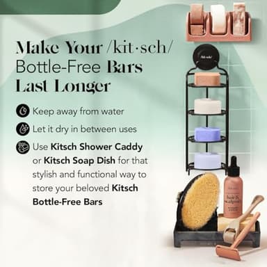 Kitsch Rosemary & Biotin Shampoo and Conditioner Set for Hair Growth - Strengthening, Thickening & Volumizing Shampoo and Conditioner Bar - Paraben, Sulfate & Silicone Free - Made in USA - 2 pack - Image 5