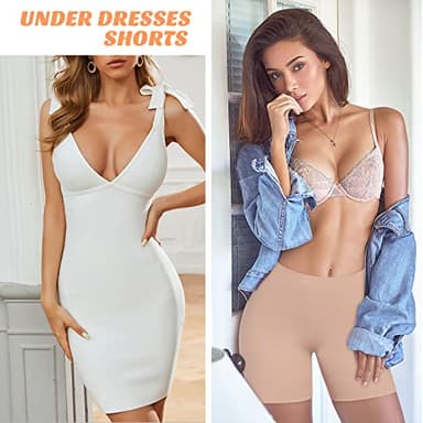 Womens Seamless Shaping Boyshorts Panties Tummy Control Underwear Slimming Shapewear Slip Shorts(#A1 Beige(no Control),Medium) - Image 7