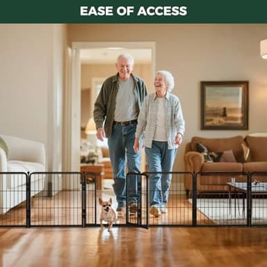 FXW Homeplus Unleashed Indoor Dog Playpen - Stress-Free and Safe Play, Heavy Duty 24 Inch 8 Panels Dog Pen for Puppy and Small Dogs, Black│Patented - Image 5