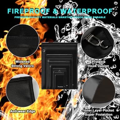 Large Faraday Bags Emp Proof for Car Keys & Phone & Tablets & Laptop & Key Fob - 5 Pack Faraday Cage Faraday Key Fob Protector Faraday Pouch, Anti-Tracking Anti-Hacking, RFID Signal Blocker (Black) - Image 5