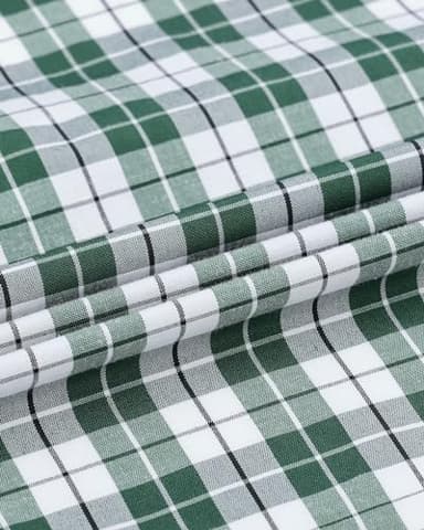 Alimens & Gentle Men's Plaid Button Down Shirts Cotton Long Sleeve Dress Shirts Regular Fit Gingham Shirts - Image 5