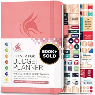 Clever Fox Budget Planner - Expense Tracker Notebook. Monthly Budgeting Organizer, Finance Logbook & Accounts Book, Bill Tracker, A5 (Light Pink) - Image 1