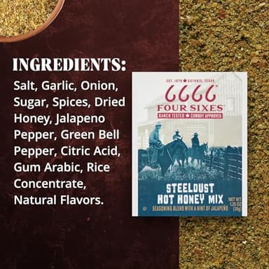 6666 Four Sixes Steeldust Hot Honey Seasoning Mix, 1.25 Ounce - Image 3