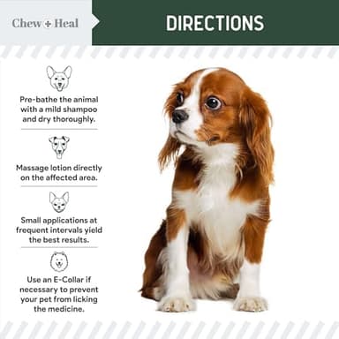 Chew + Heal Labs Hydrocortisone Lotion for Dogs - 4 oz Anti Itch Cream for Irritated Skin, Flea Bites, Itching, and More - Made in The USA - Image 6