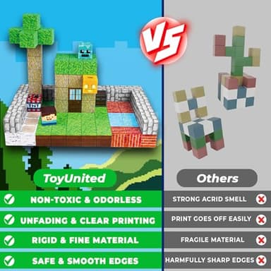 ToyUnited 150PCS Magnetic Blocks - Magnetic Building Blocks, Magnet Cubes Toys Stacking, Build Forest World Set, STEM Montessori Sensory Toys for Kids Boys Girls Ages 3-5 6-8 Easter Birthday Gifts - Image 4