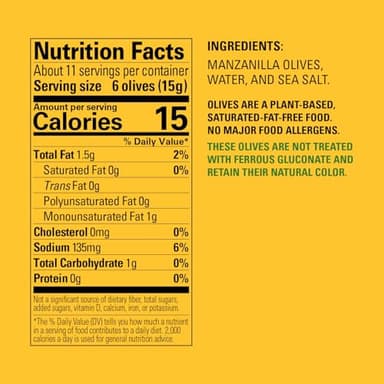 PEARLS Ripe Pitted, Small Black Olives, 6 oz, 12-Cans - Image 2