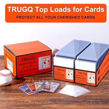 TRUGQ 400 Card Sleeves Top Loads for Cards,3"X4"Baseball Card Protectors,Toploaders Hard Plastic for Trading Game Sports Football Cards(200 Hard Protectors + 200 Soft Sleeves - Image 7