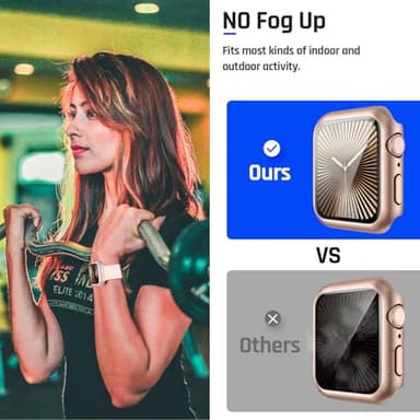 Goton Waterproof Case Compatible for Apple Watch Series 11/10 Screen Protector 42mm, Hard Bumper with Tempered Glass for iWatch 11 Cover 42 mm - Image 4