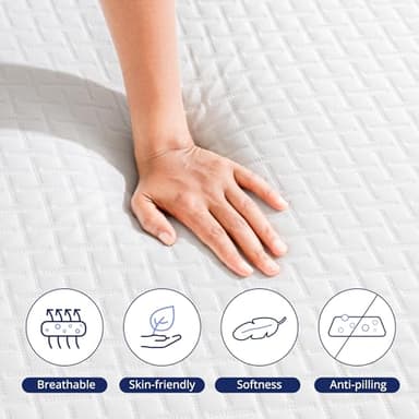 Emerspring Twin XL Mattress 10 Inch Green Tea Memory Foam Mattress for Cool Sleep & Pressure Relief, Medium Feel, Fiberglass Free, Bed in a Box, Removable Washable Cover, CertiPUR-US Certified - Image 7