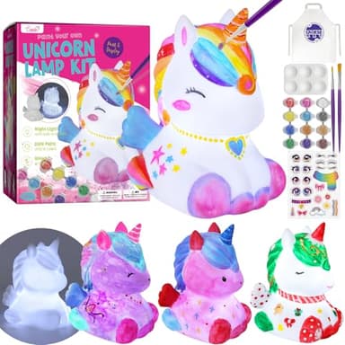 Paint Your Own Unicorn Lamp Kit, Art Supplies Unicorn Painting kit for Kids, Arts and Crafts for Kids Ages 6-12, Unicorn Toys Birthday Christmas Gifts for Girls Boys Ages 3 4 5 6 7 8 9 10 11 12+ - Image 1