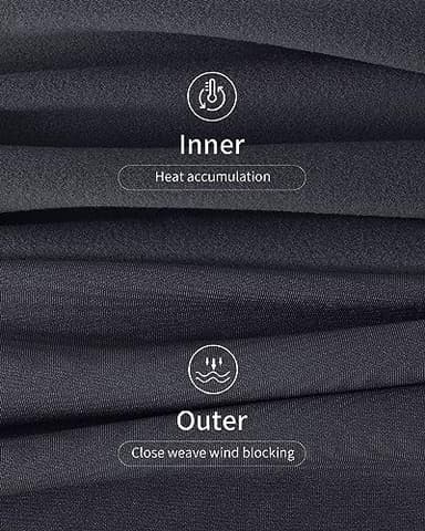 WEERTI Thermal Underwear for Men Long Johns with Fleece Lined, Base Layer Men Cold Weather Top Bottom Charcoal - Image 3