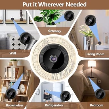 Mini Spy Camera Wireless -1080P Hidden Camera WiFi, Small Nanny Cam for Pet, Baby, Indoor, Car Camera for Surveillance with Motion Detection and Night Vision, App Control - Image 6