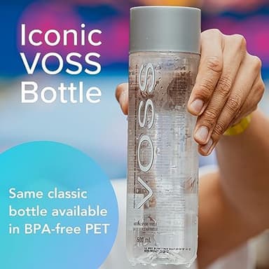 VOSS Premium Still Bottled Natural Water - BPA-Free - High Grade PET - Recyclable Plastic Bottles - Pure Drinking Water with Unique & Iconic Bottle Design - 12 Pack - Image 6