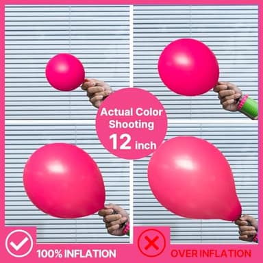 PartyWoo Hot Pink Balloons 101 pcs 12 Inch Magenta Balloons for Dark Pink Balloon Birthday Baby Shower Fuchsia Balloon Valentine's Day Princess Party Bachelorette Engagement Party Decorations Pink-Y12 - Image 3
