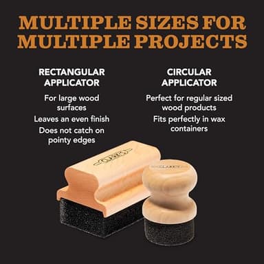 CLARK'S Cutting Board Oil & Wax Applicator - Elegant Design With Ergonomic Handle - Restores Beauty Of Your Butcher Block And Wood Surfaces - Smooth And Consistent Finish - Made From Hardwood Maple - Image 6