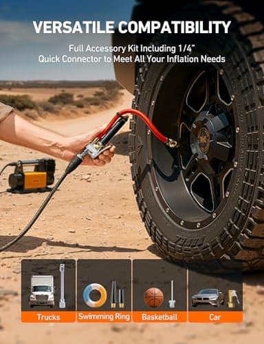 AstroAI T3 Heavy-Duty Tire Pressure Gauge with Inflator, Dual Head Chuck ANSI B40.1 Accurate Air Chuck with Pressure Gauge, 10-120 PSI, Compatible with 1/4" NPT Air Compressor - Image 4