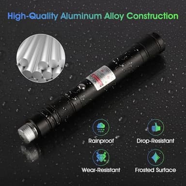 Advanced Long-Range Laser Pointer High Power - Rechargeable Green Laser Pointer with Removable Star Cap - Versatile Laser Pen for Astronomy, Construction, Presentations, and Outdoor Adventures - Image 3