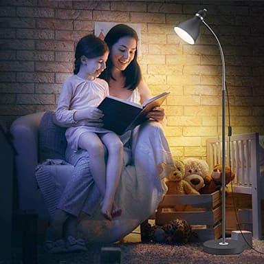 LEPOWER Floor Lamp, Metal Standing Lamp with Adjustable Gooseneck, Heavy Metal Base, Reading Pole Lamp for Office, Black Floor Lamps for Bedroom, Living Room - Image 6