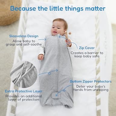 TotAha Boho Lion Sleep Sack 3-6 months 3 Pack, Buttery Soft, Safe Wearable Blanket Baby Sleeping Bag with 2-way Zipper, 0.5 TOG - Image 4