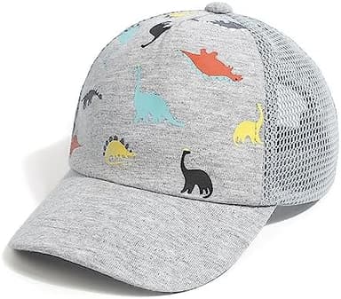 Duoyeree Toddler Baseball Cap Baby Cap Sun hat Print Dinosaur Pattern and Solid Color hat Kids boy Girl Age 0-8t - Image 3