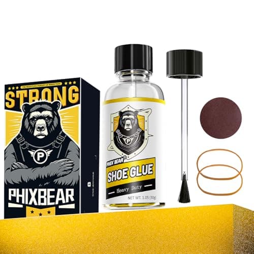 PHIXBEAR Professional Grade Shoe Glue Repair Adhesive, Heavy Duty Shoe Goo: Low Odor, No White, No Hard, 1.05 fl oz - Image 1