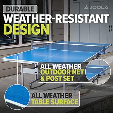 JOOLA NOVA DX Indoor/Outdoor Table Tennis Table with Weatherproof Net Set - Image 4