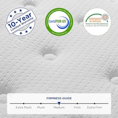 Mubulily Queen Mattress,10 Inch Hybrid Mattress in a Box with Gel Memory Foam Mattress,Individually Wrapped Pocket Coils Innerspring Mattress,Pressure Relief,Back Pain Relief,CertiPUR-US. - Image 3