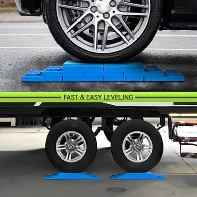 RVMATE RV Leveling Blocks 12 Pack, Heavy Duty Camper Leveling Blocks, Leveling Blocks for RVs, Reduce Trailer Movement, Trailer Leveling Blocks Great for Single and Dual Wheels - Image 3