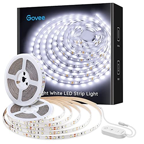 Govee 32.8ft White LED Strip Lights, 6500K Dimmable LED Light Strip with Control Box, Bright 600 LEDs, Daylight White Lights for Mirror, Under Cabinet, Living Room, Study, Wardrobe, 2 Rolls of 16.4ft - Image 1