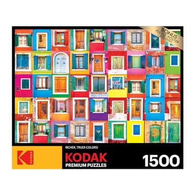 RoseArt - Kodak Premium - Colorful Windows and Doors of Burano - 1500 Piece Jigsaw Puzzle for Adults - Image 2