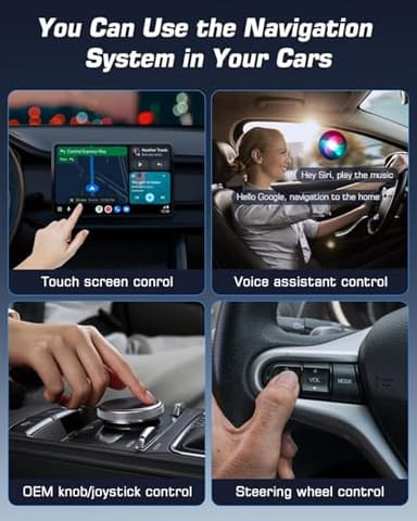 FSUM Wireless Carplay Adapter for iPhone with Netflix YouTube TF Card,Wireless AI Box Carplay Adapter & Android Auto Dongle Easy to Setup,Video Box Convert Wried to CarPlay Stream to Your Car - Image 6