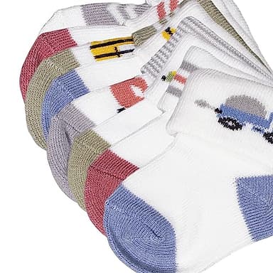 NEW YORK KNITS Baby Boys Organic Socks, Set 7, 0-12 Months US - Image 3