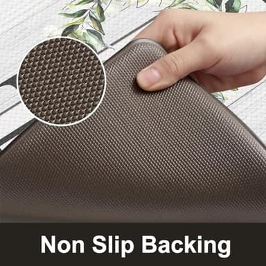 KIMODE Kitchen Mats Cushioned Anti Fatigue, Farmhouse Rugs for Kitchen Rug Runner Stain Resistant, Ergonomic Standing Kitchen Floor Mat, Non Slip Waterproof Kitchen Sink Rug, 20" x 71", White - Image 4